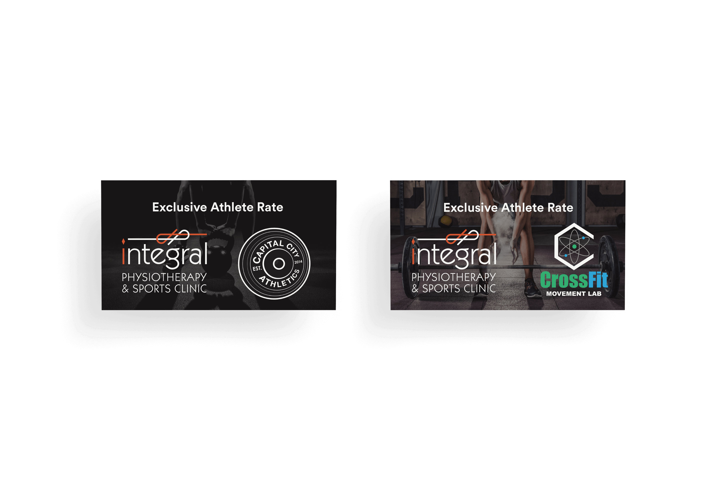 Promotional cards for a discounted rate on services